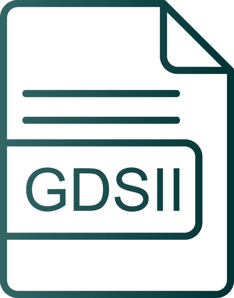 GDSII File Format Line Gradient Icon vector