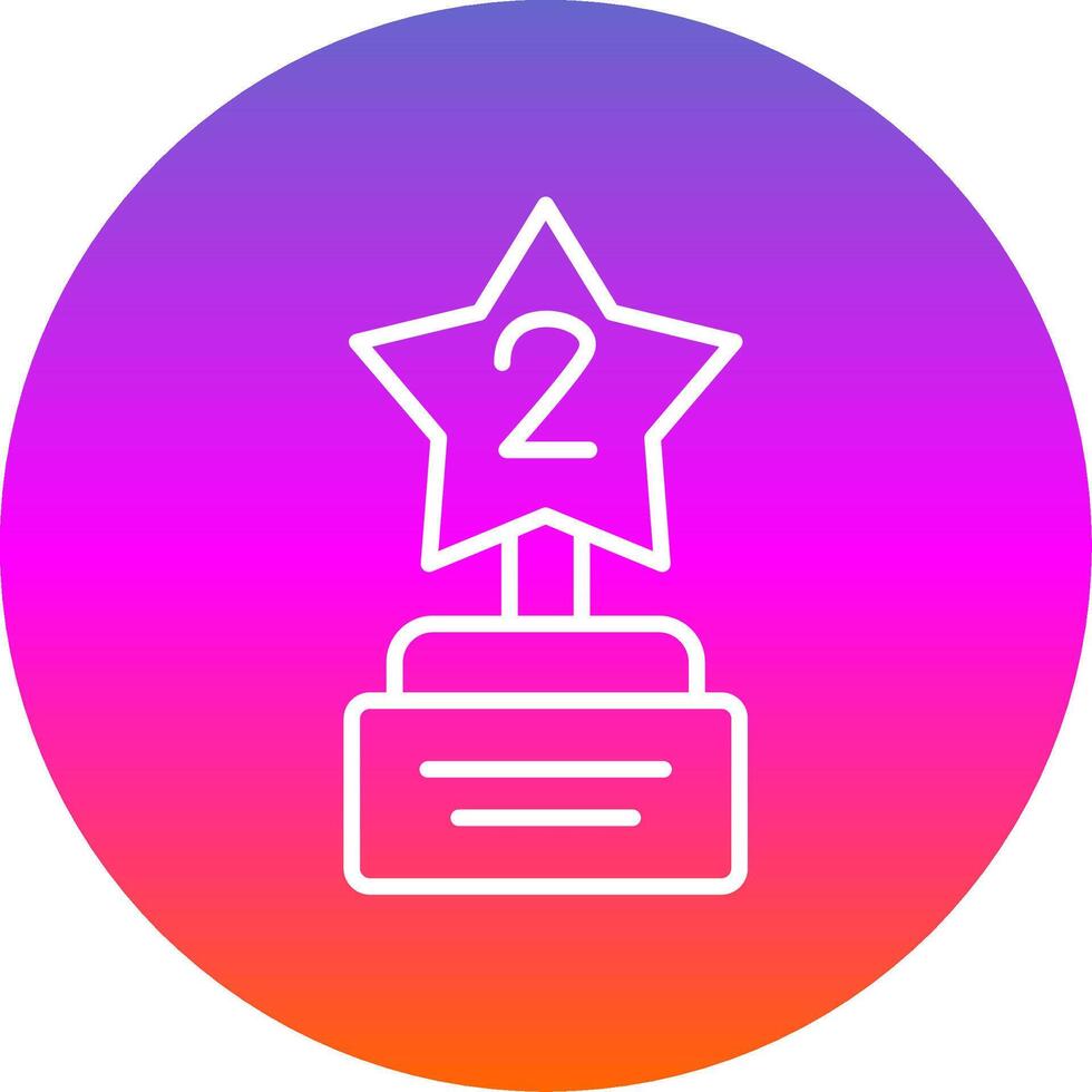 Star Line Gradient Circle Icon vector