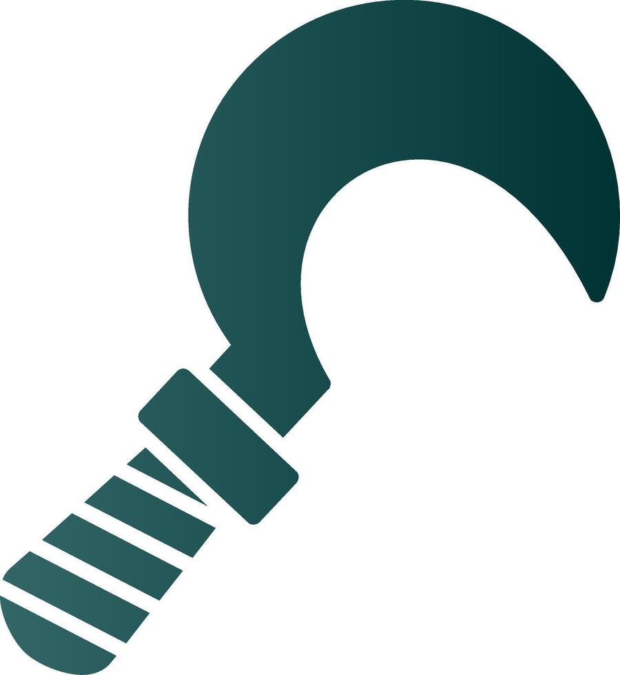 Sickle Glyph Gradient Icon vector