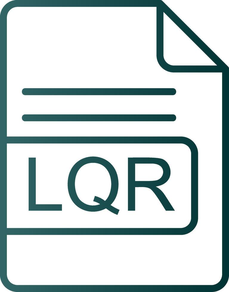 LQR File Format Line Gradient Icon vector