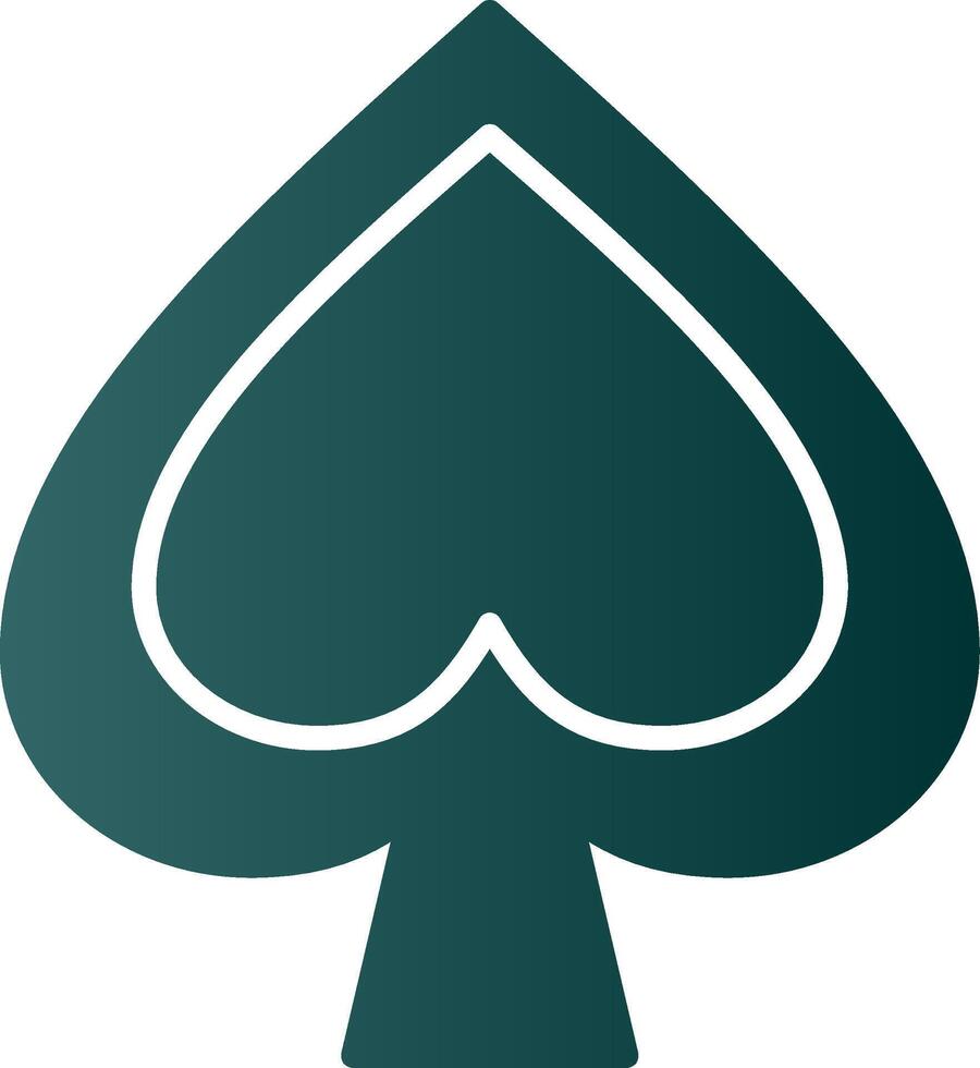Spade Glyph Gradient Icon vector
