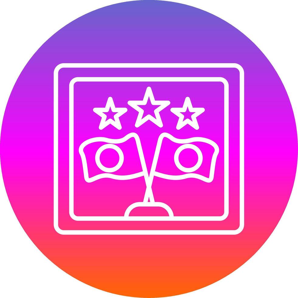 Frame Line Gradient Circle Icon vector
