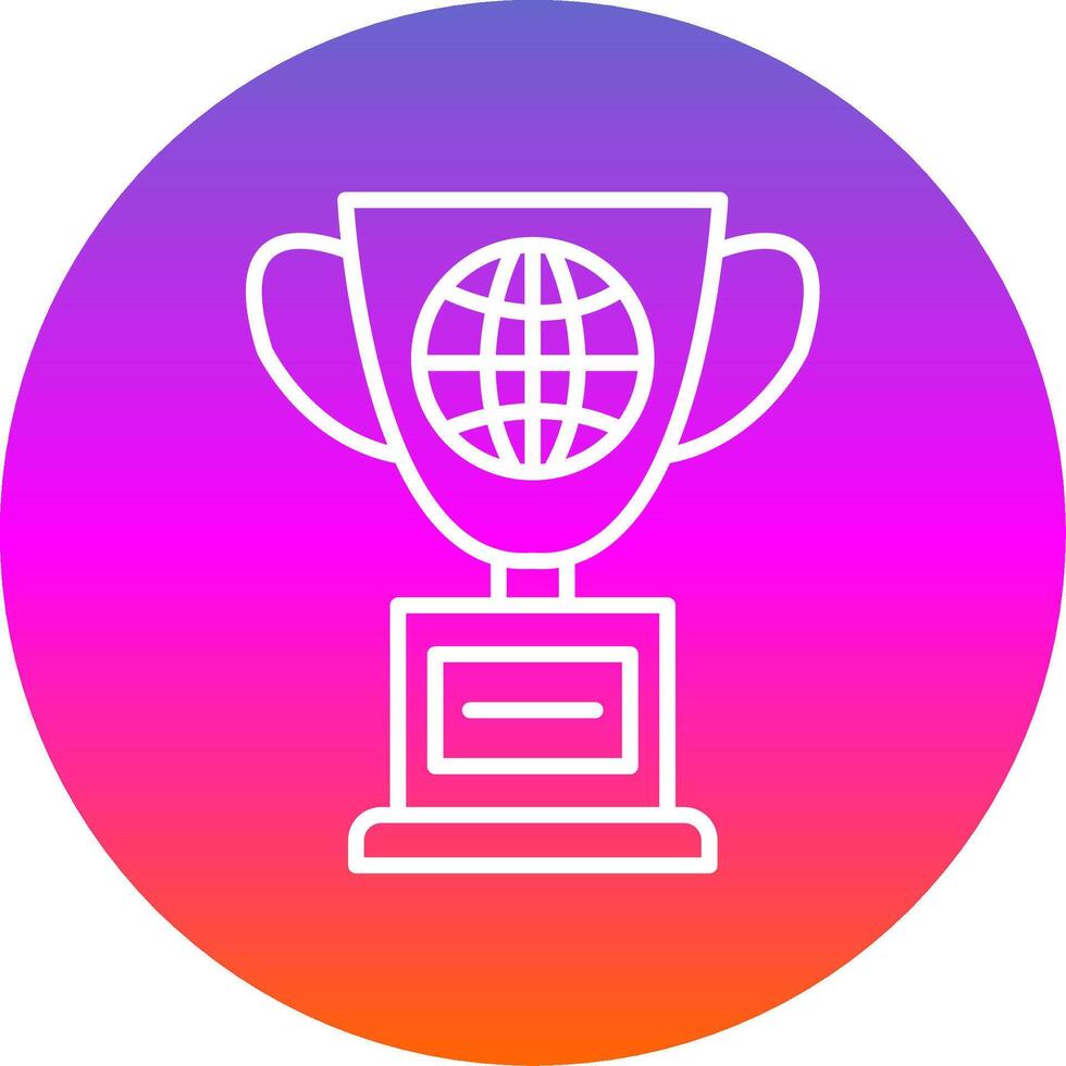 World Line Gradient Circle Icon vector