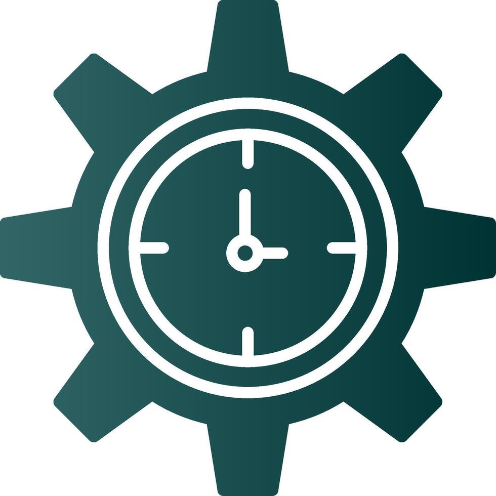 Time Manage Glyph Gradient Icon vector