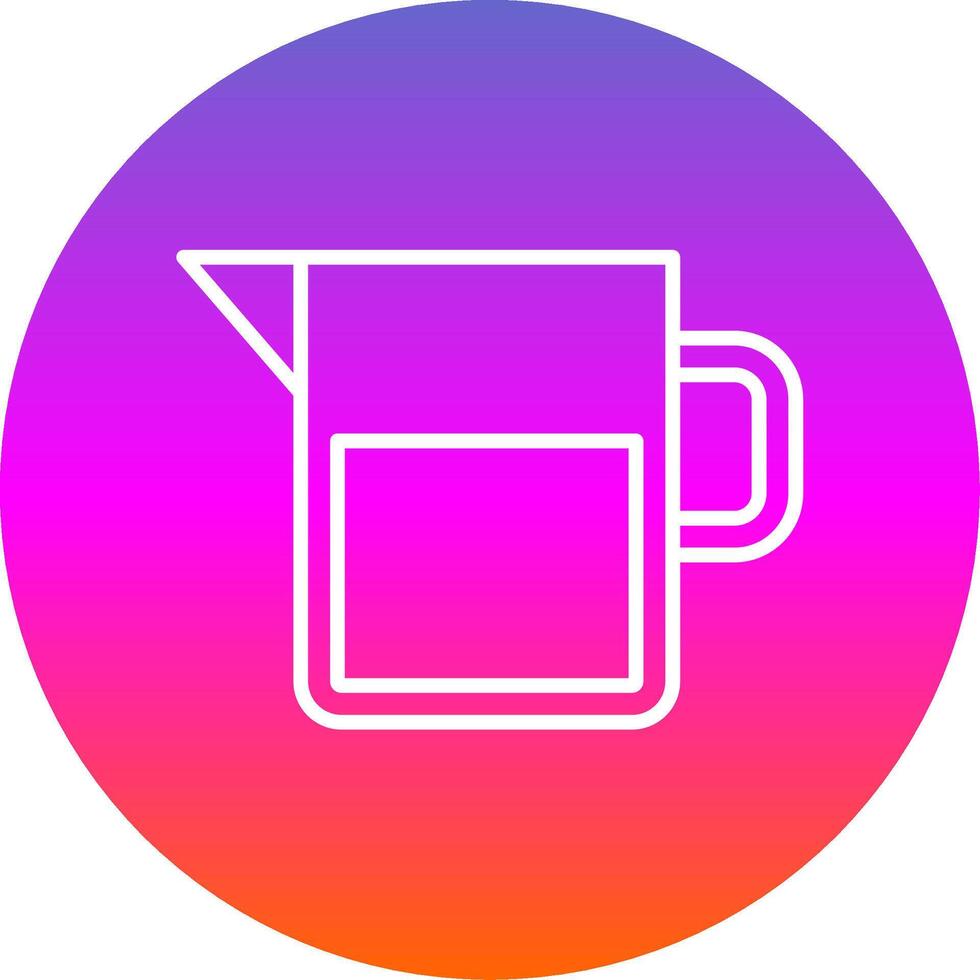 Water Jar Line Gradient Circle Icon vector