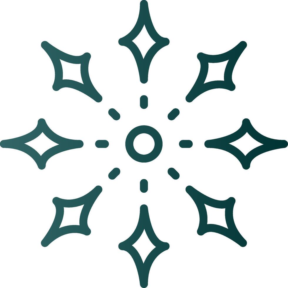 Firework Line Gradient Icon vector