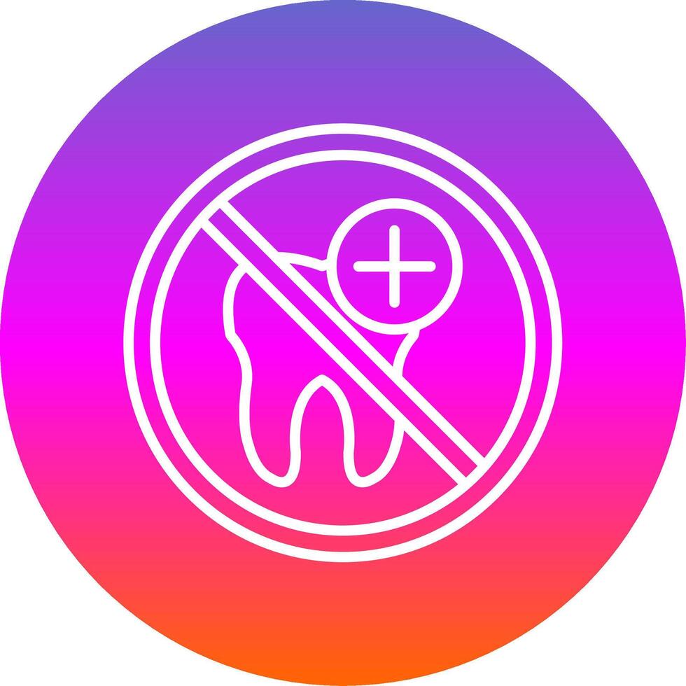 Prohibited Sign Line Gradient Circle Icon vector