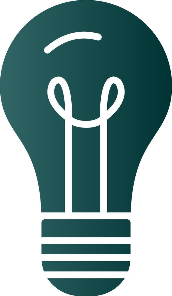Light Bulb Glyph Gradient Icon vector