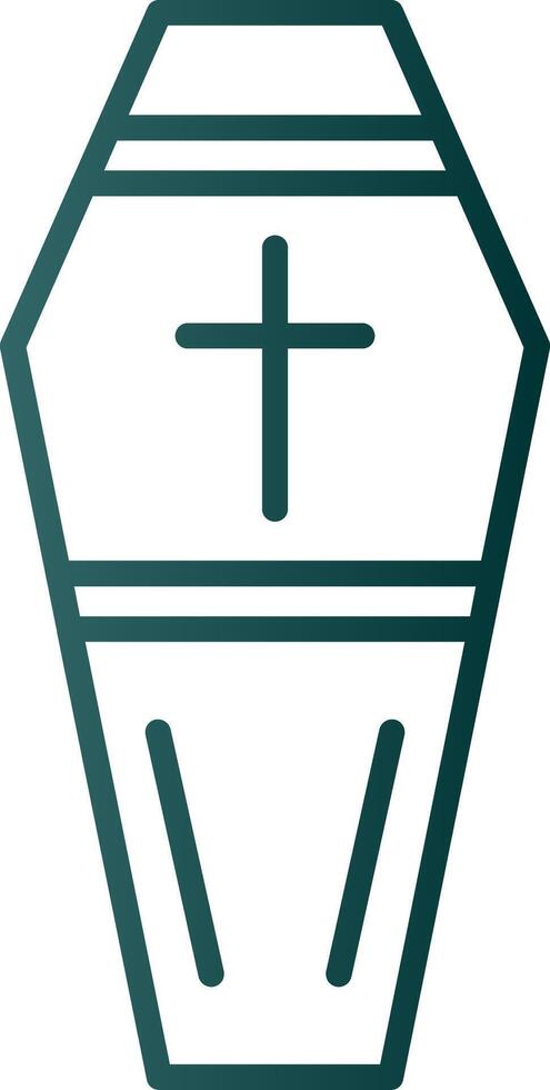 Coffin Line Gradient Icon vector