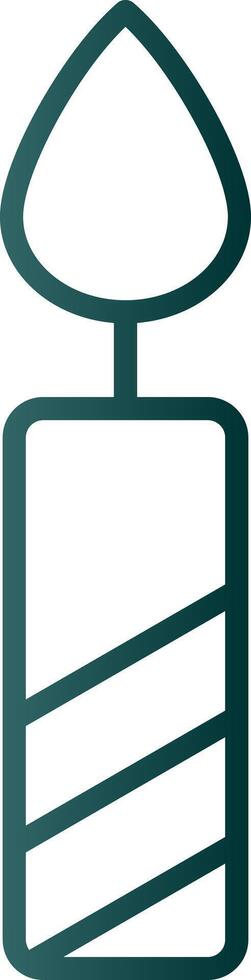 Candle Line Gradient Icon vector
