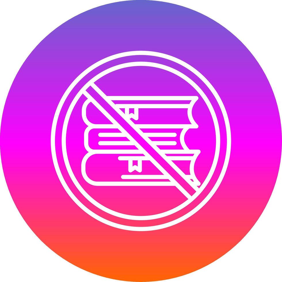 Prohibited Sign Line Gradient Circle Icon vector