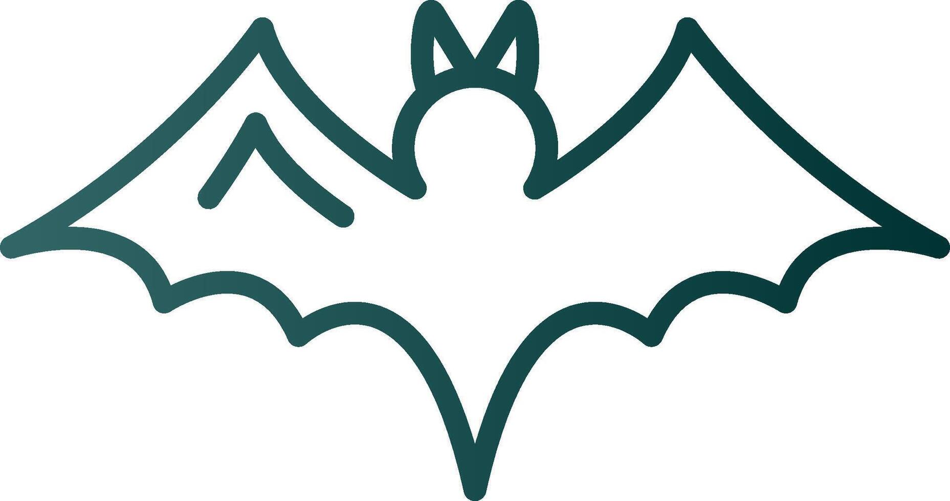 Bat Line Gradient Icon vector