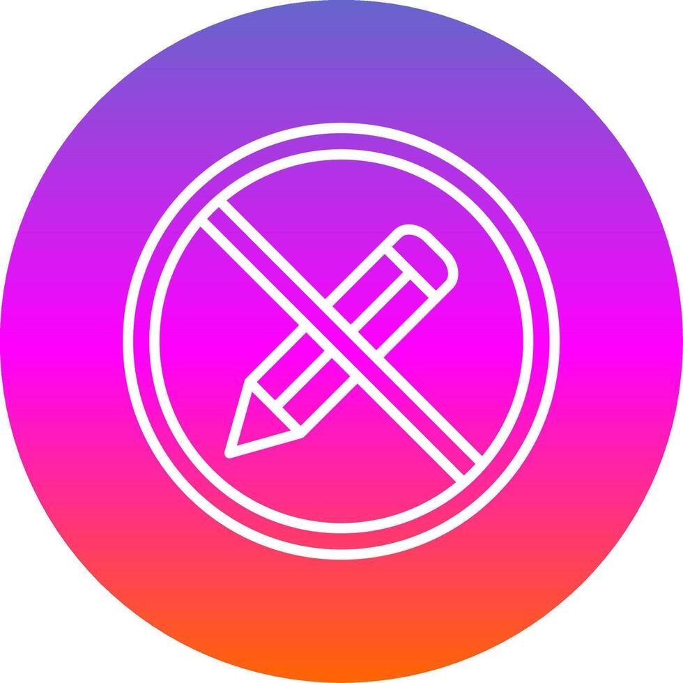 Prohibited Sign Line Gradient Circle Icon vector