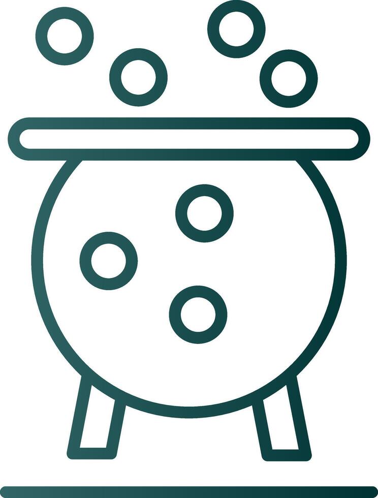 Cauldron Line Gradient Icon vector