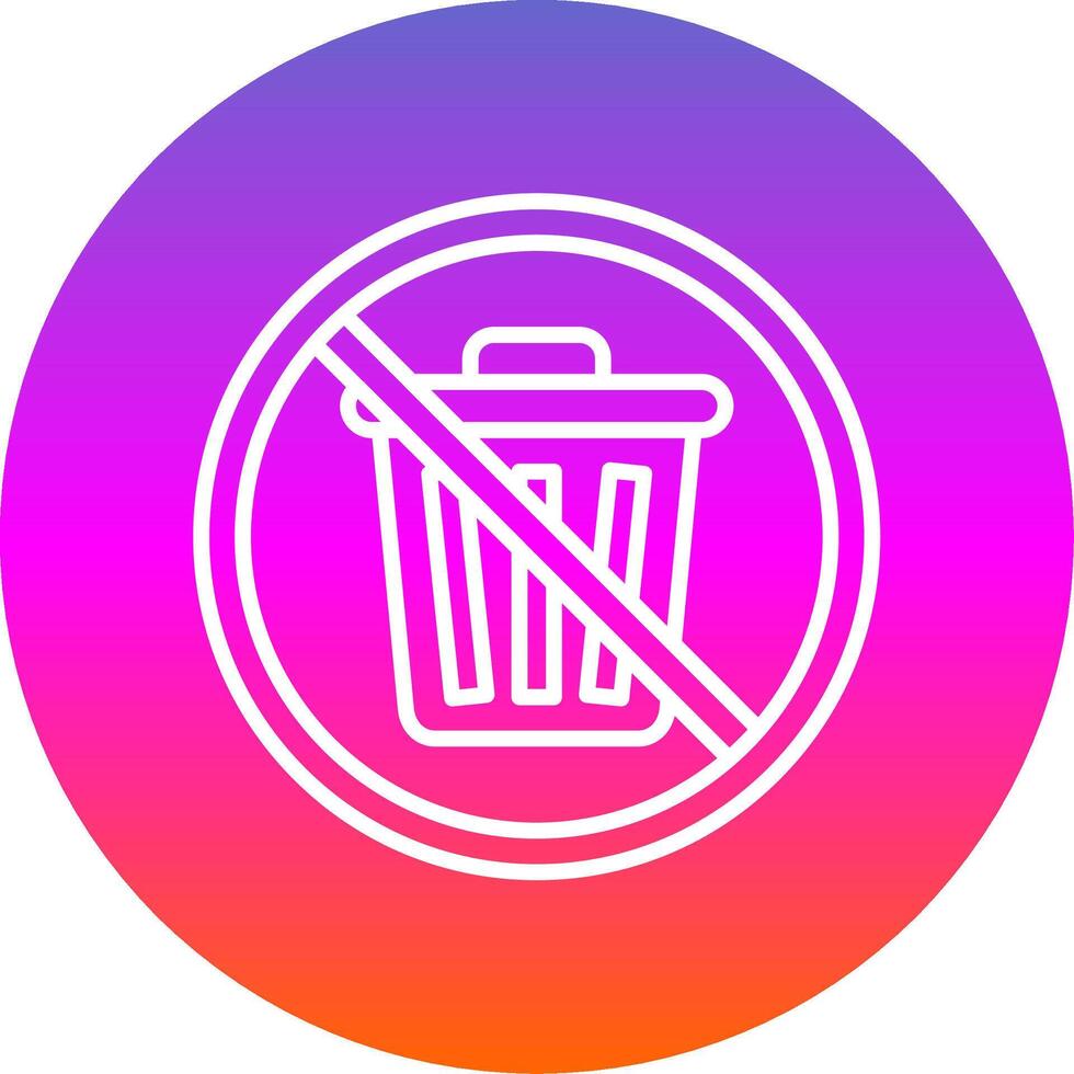 Prohibited Sign Line Gradient Circle Icon vector