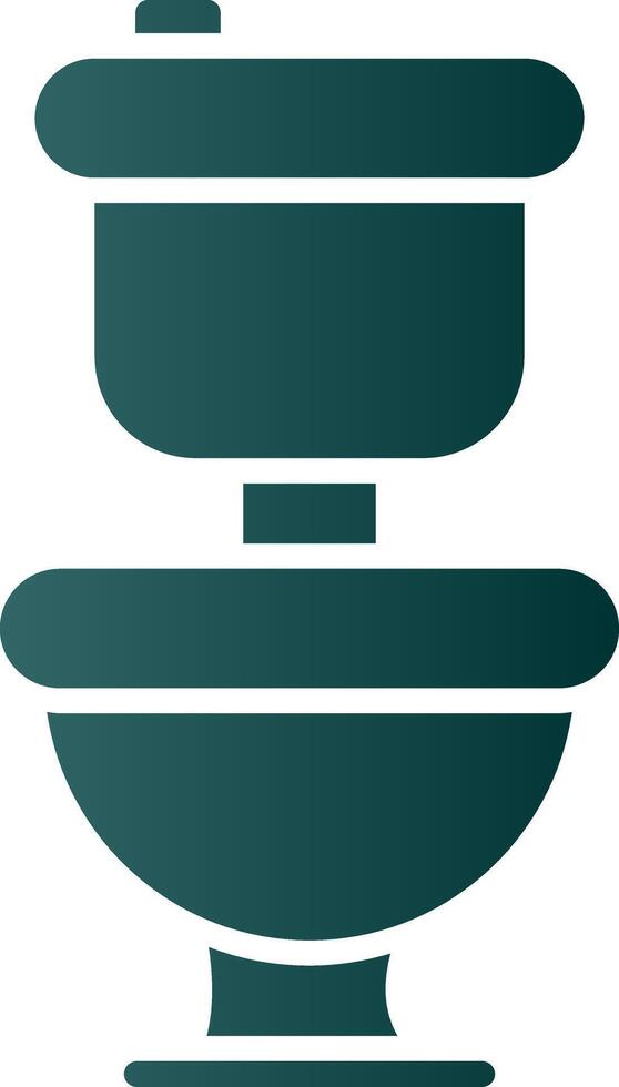 Toilet Glyph Gradient Icon vector