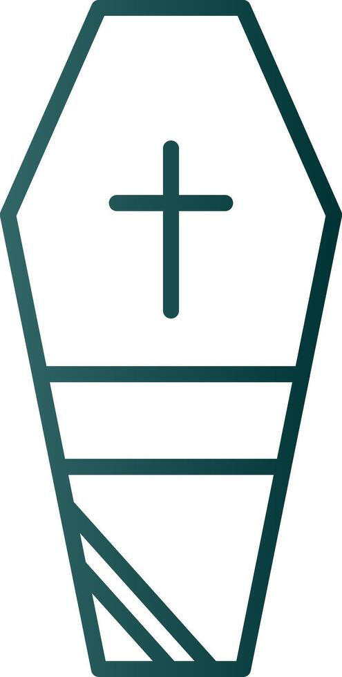 Coffin Line Gradient Icon vector
