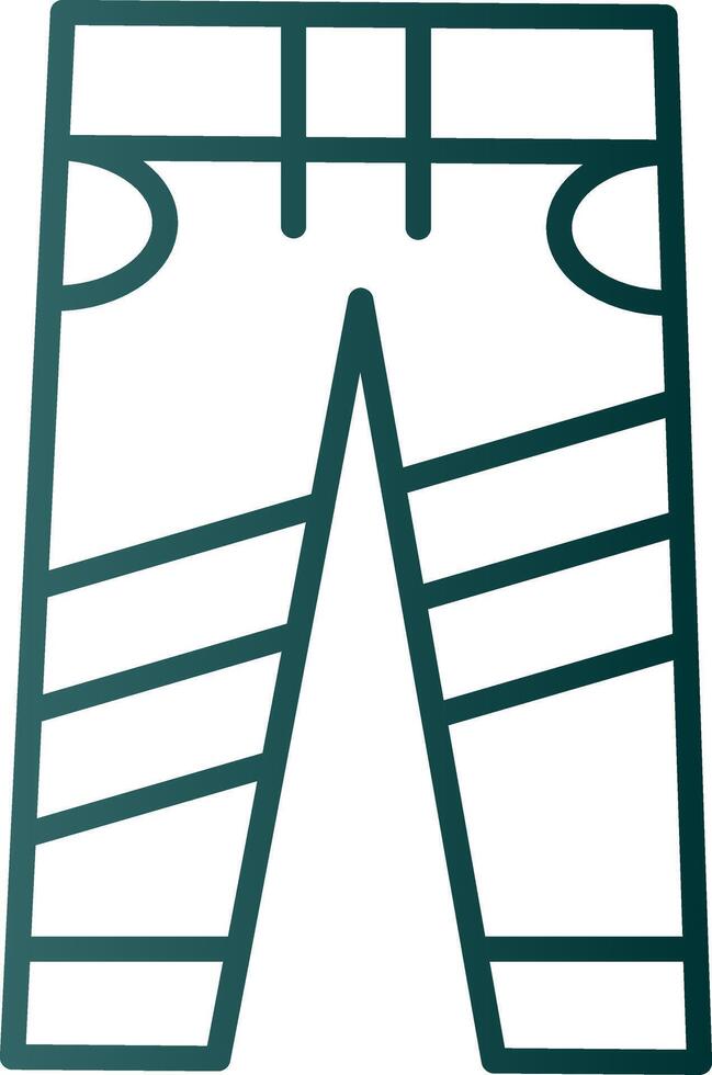 Jeans Line Gradient Icon vector