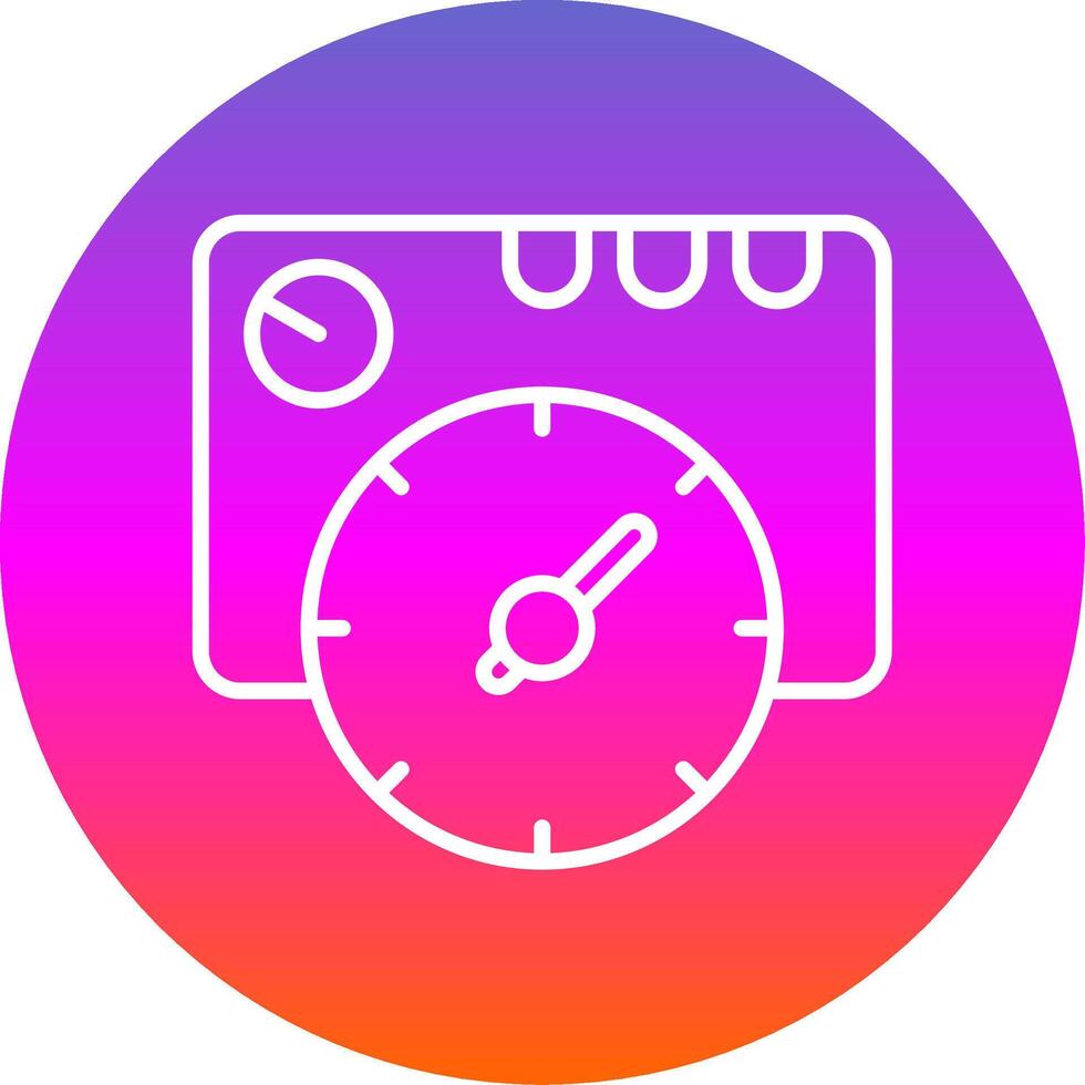 Thermostat Line Gradient Circle Icon vector