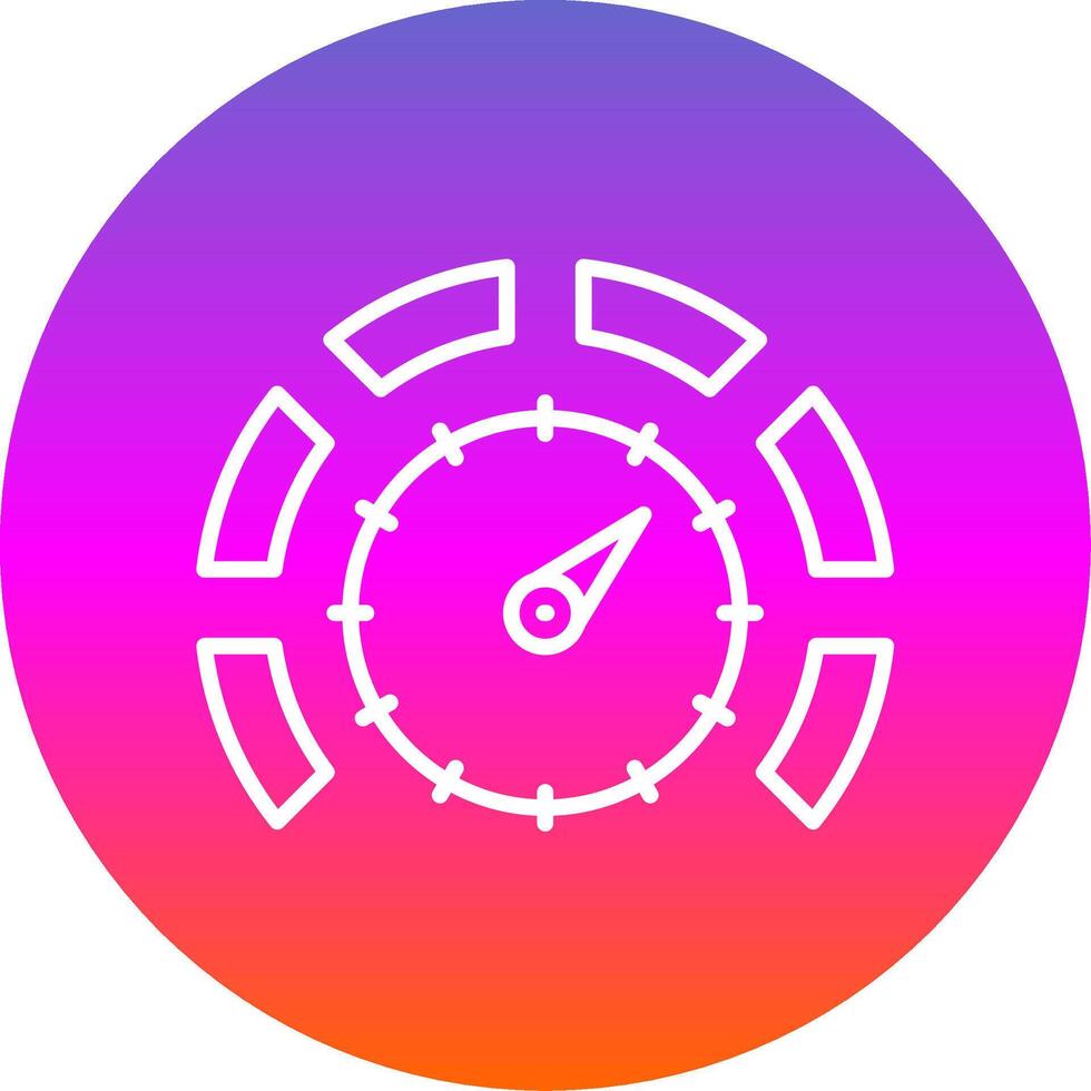 Thermostat Line Gradient Circle Icon vector
