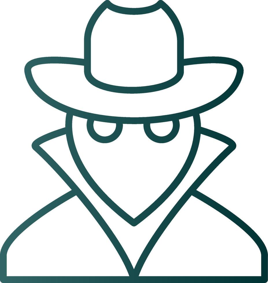 Spy Line Gradient Icon vector