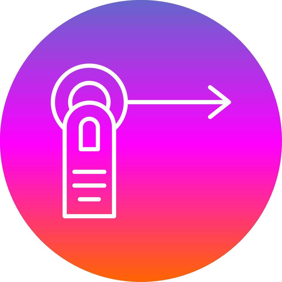 Tap Drag Line Gradient Circle Icon vector