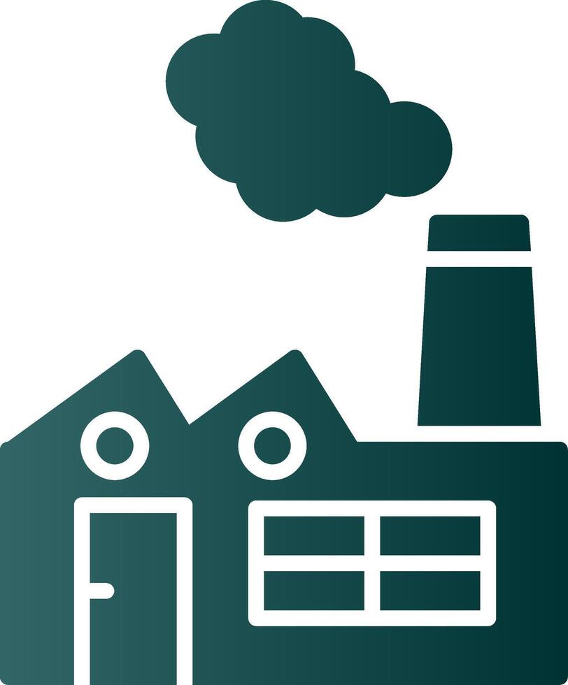 Factory Glyph Gradient Icon vector