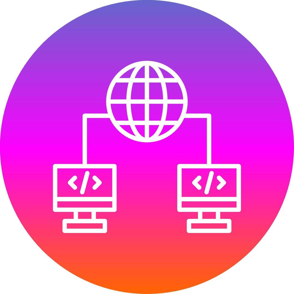 Internet conexión línea degradado circulo icono vector