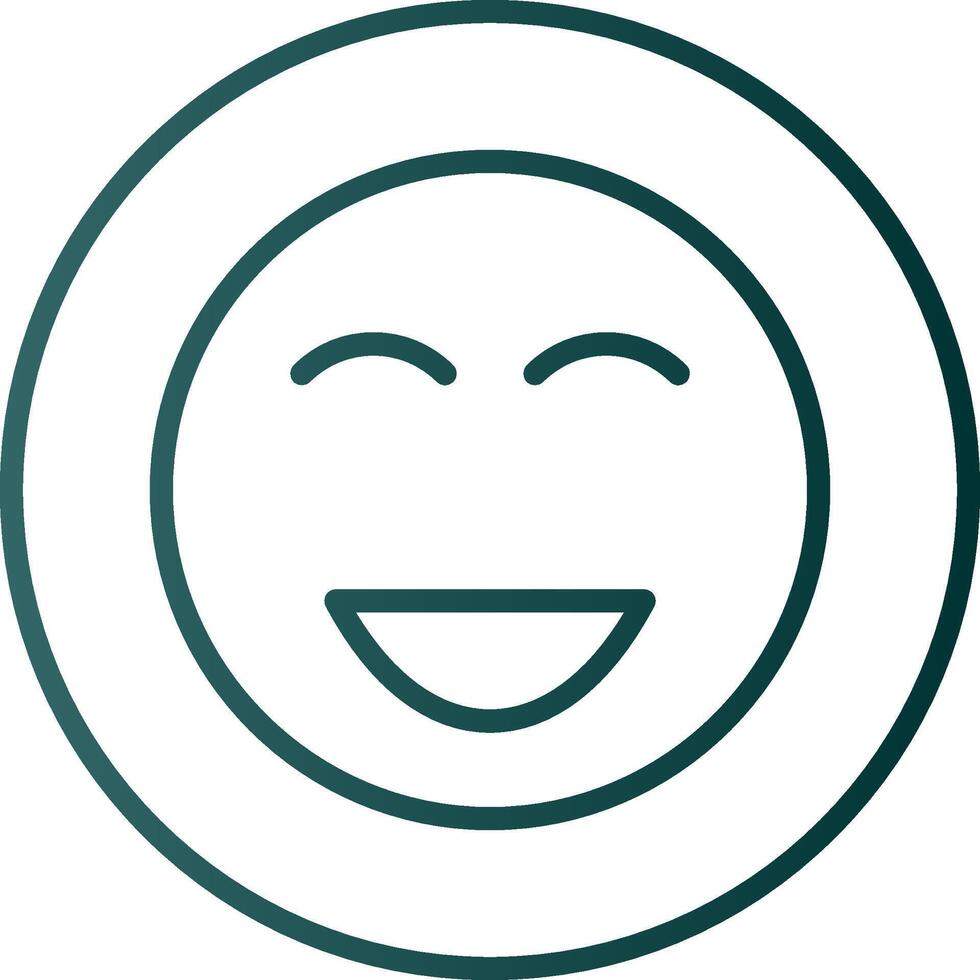 Happy Line Gradient Icon vector