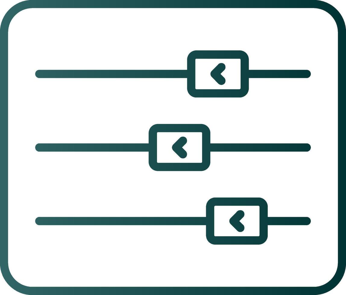 Sliders Line Gradient Icon vector