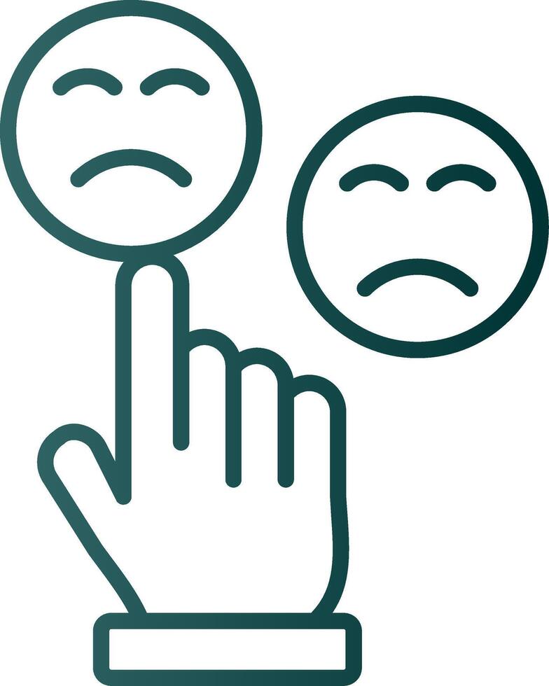 Customer Satisfaction Line Gradient Icon vector