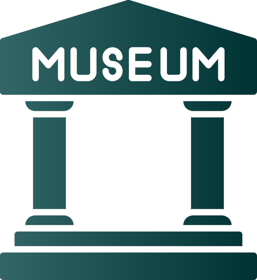 Museum Glyph Gradient Icon vector