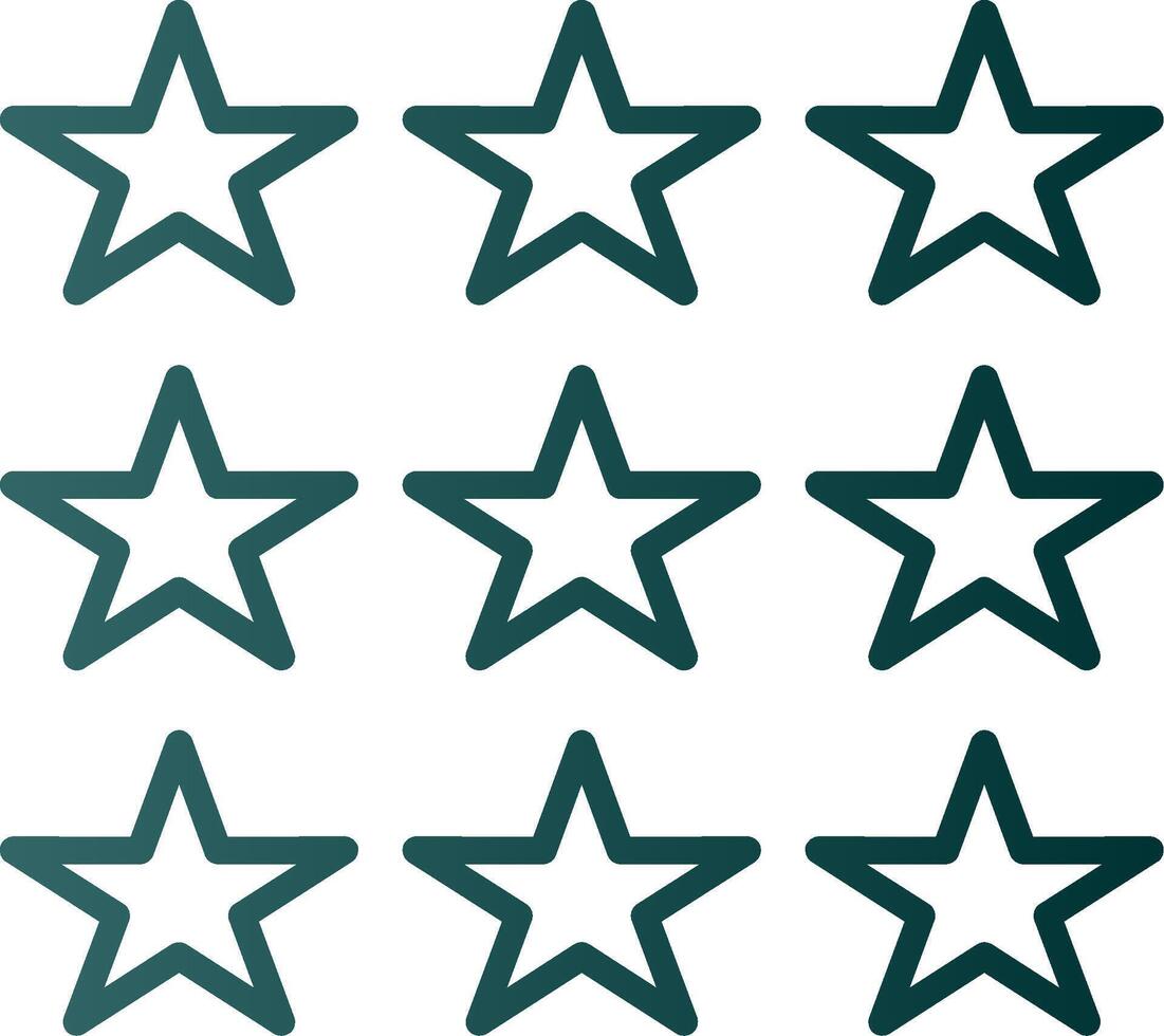 Stars Line Gradient Icon vector