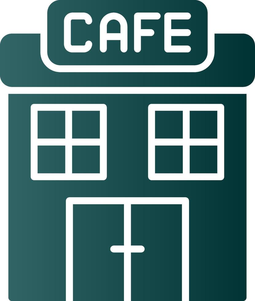 Cafe Glyph Gradient Icon vector
