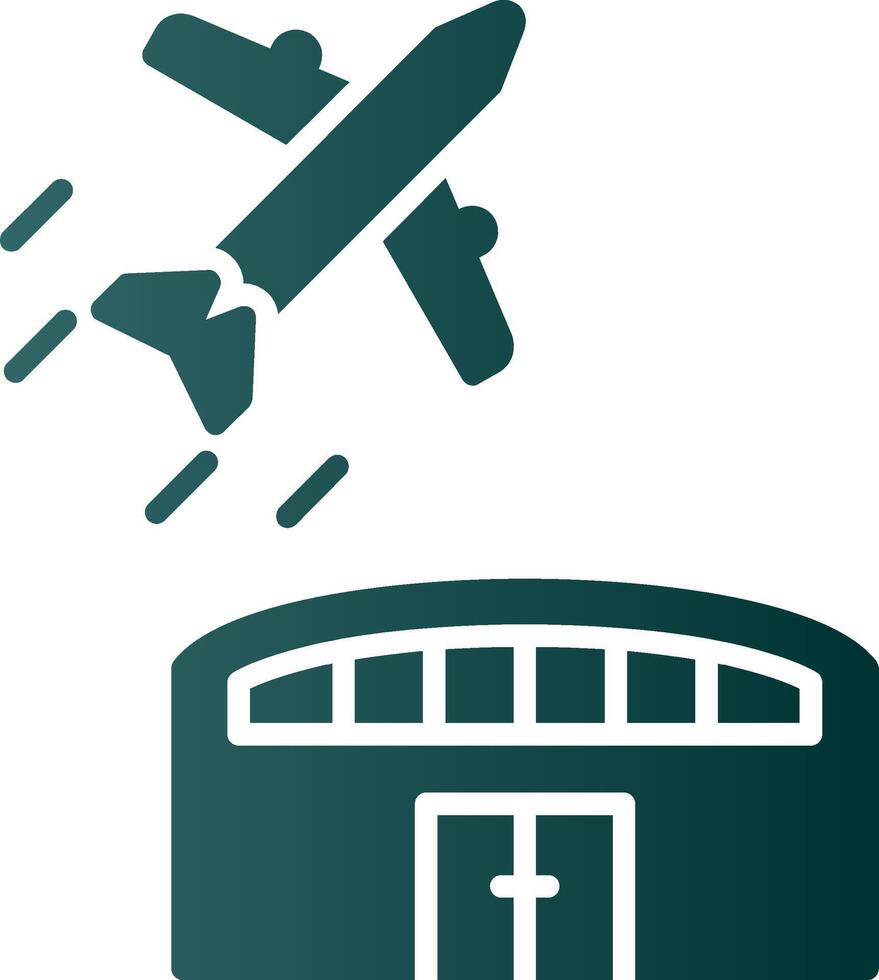 Airport Glyph Gradient Icon vector