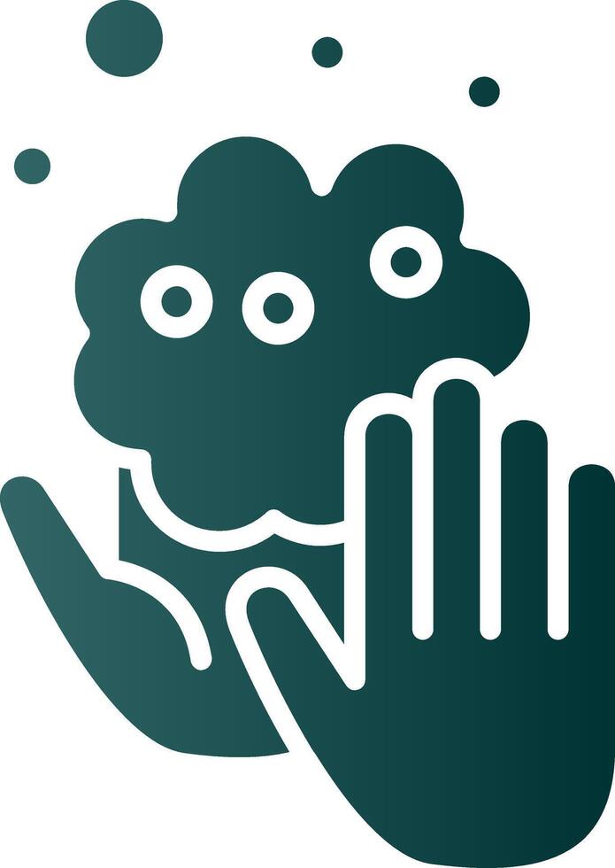 Hand Wash Glyph Gradient Icon vector