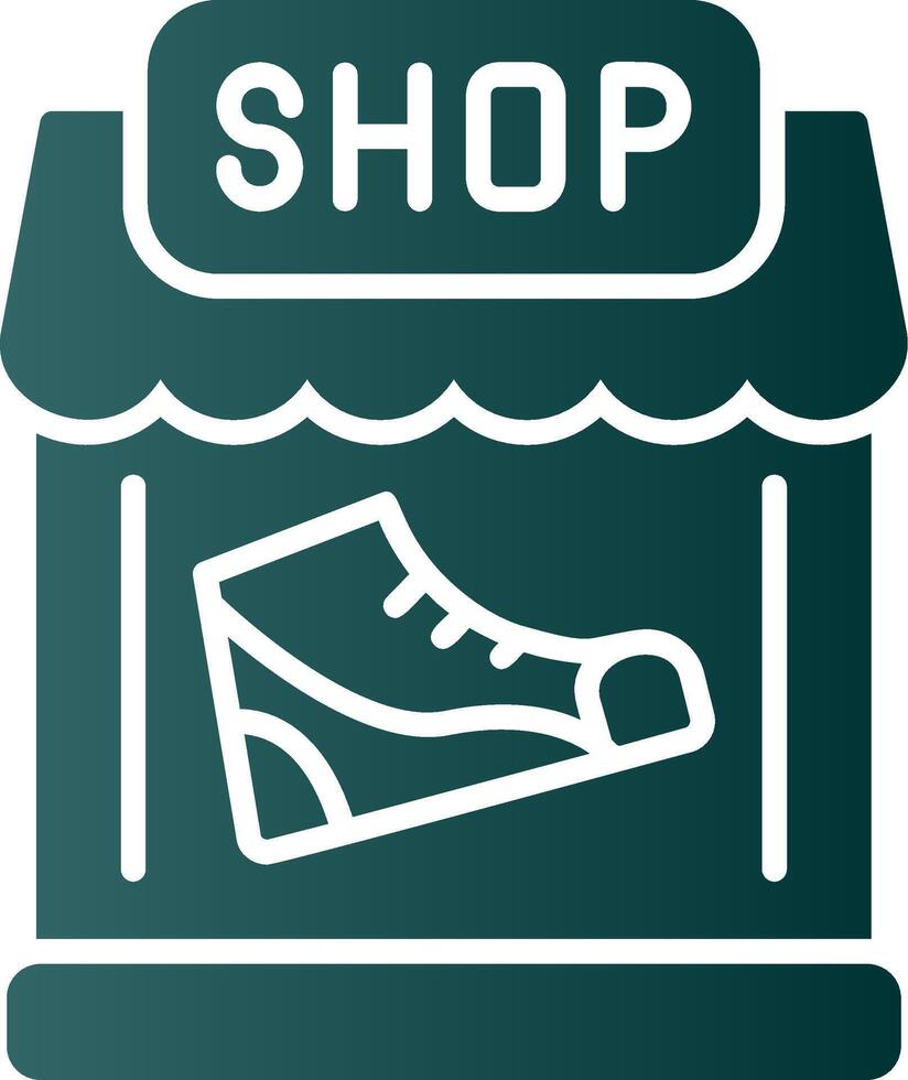 Shoe Shop Glyph Gradient Icon vector