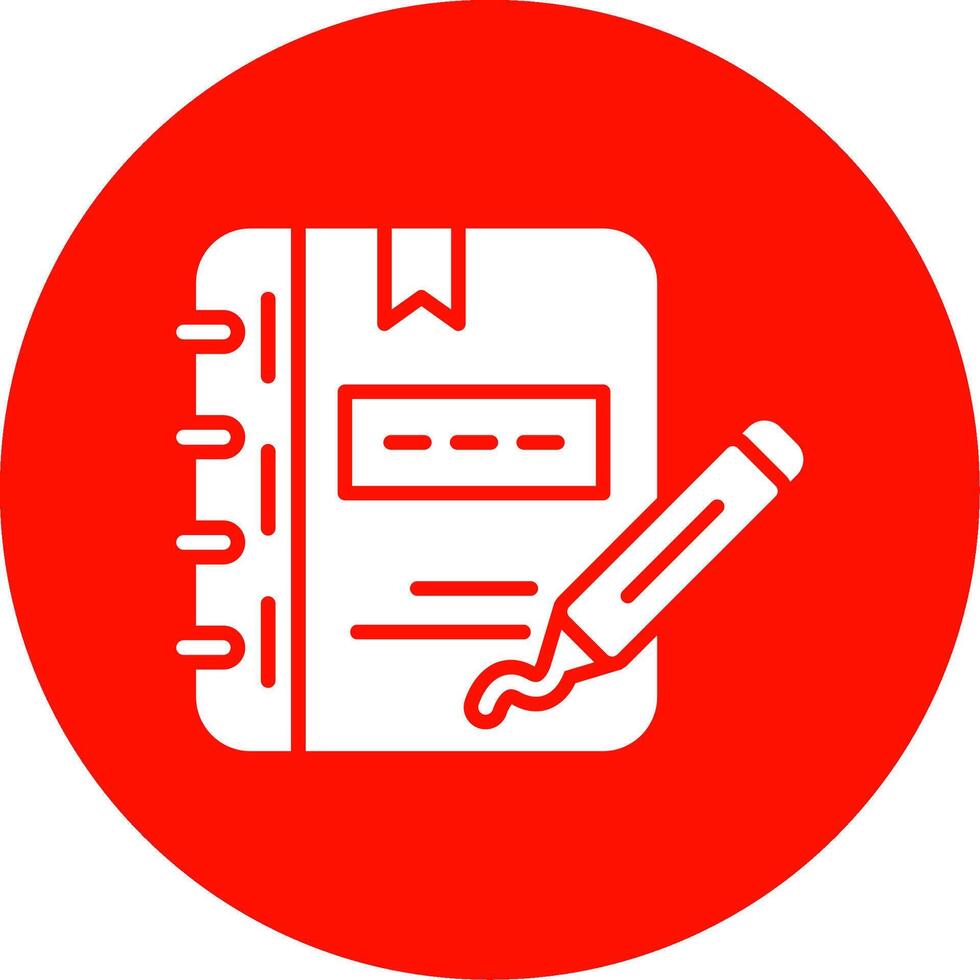 Notebook Multi Color Circle Icon vector
