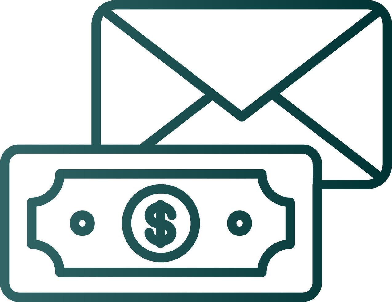 Envelope Line Gradient Icon vector