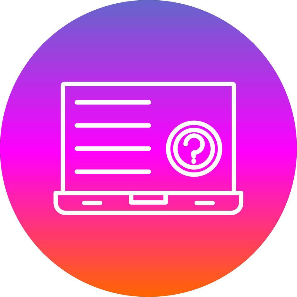 Question Line Gradient Circle Icon vector