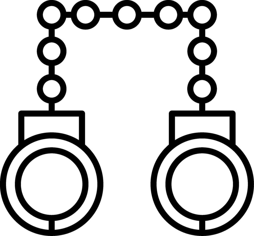 Hand Cuffs Line Gradient Icon vector