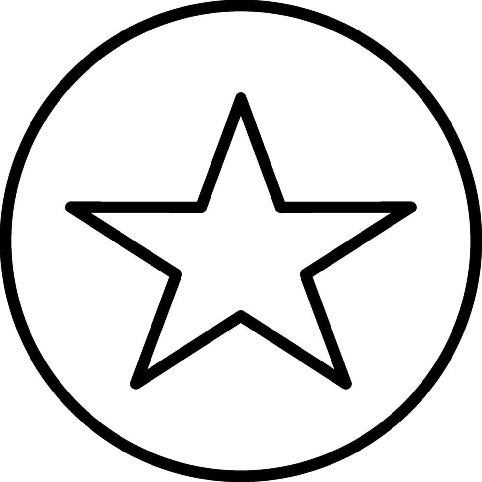 Star Line Gradient Icon vector