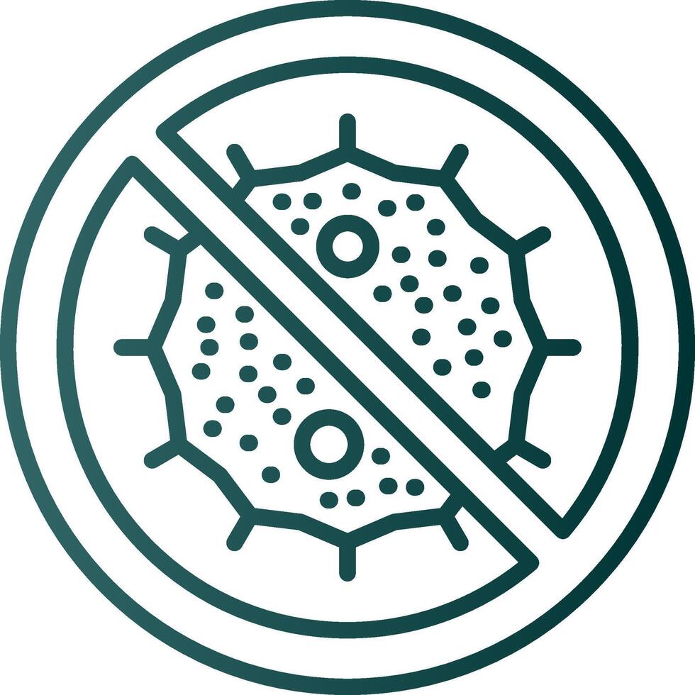 Bacteria Line Gradient Icon vector