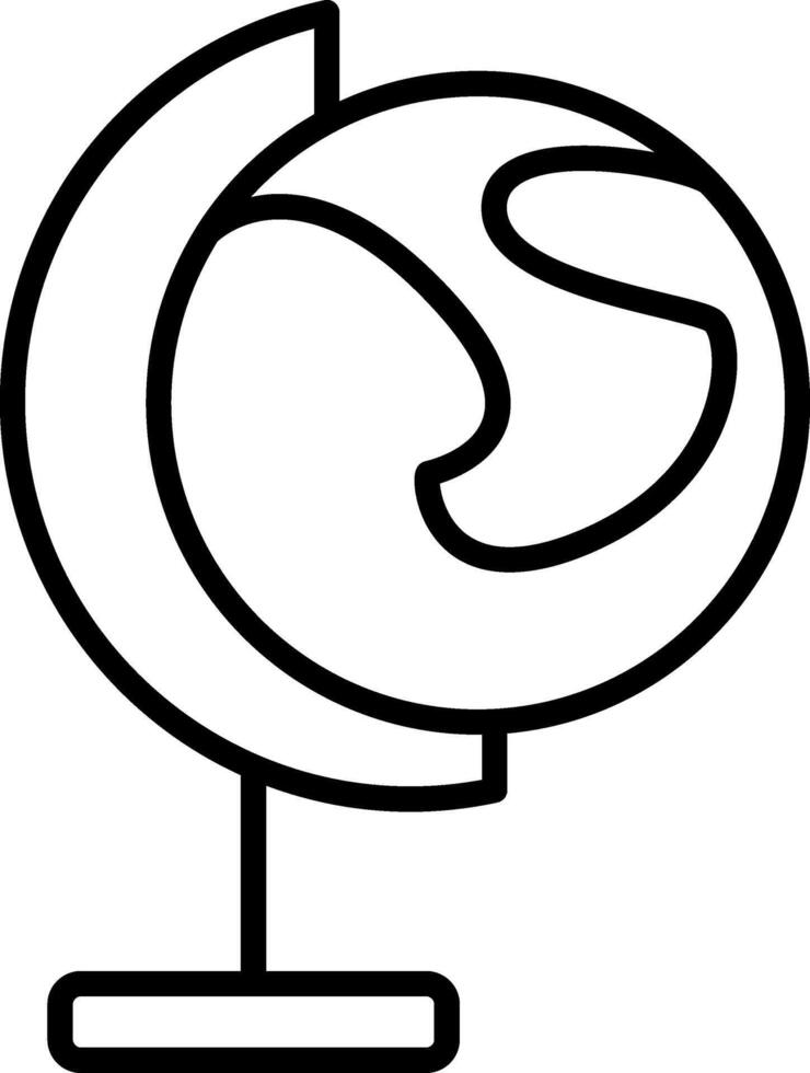 World Line Gradient Icon vector