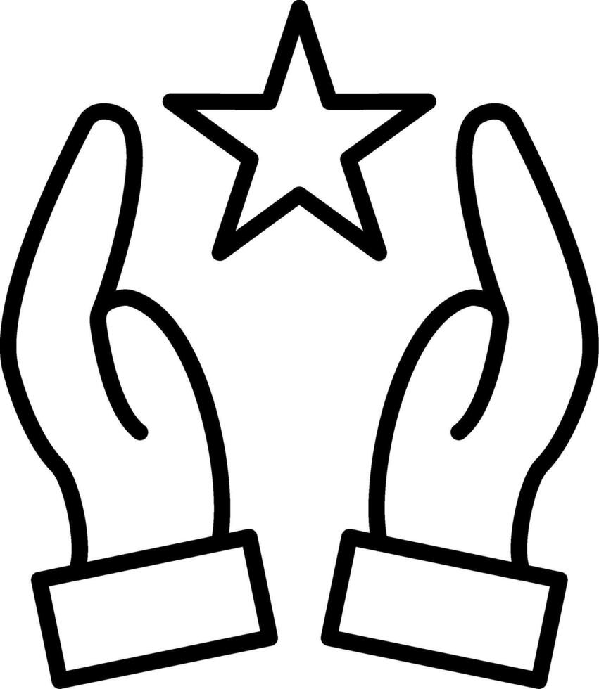 Hands Line Gradient Icon vector