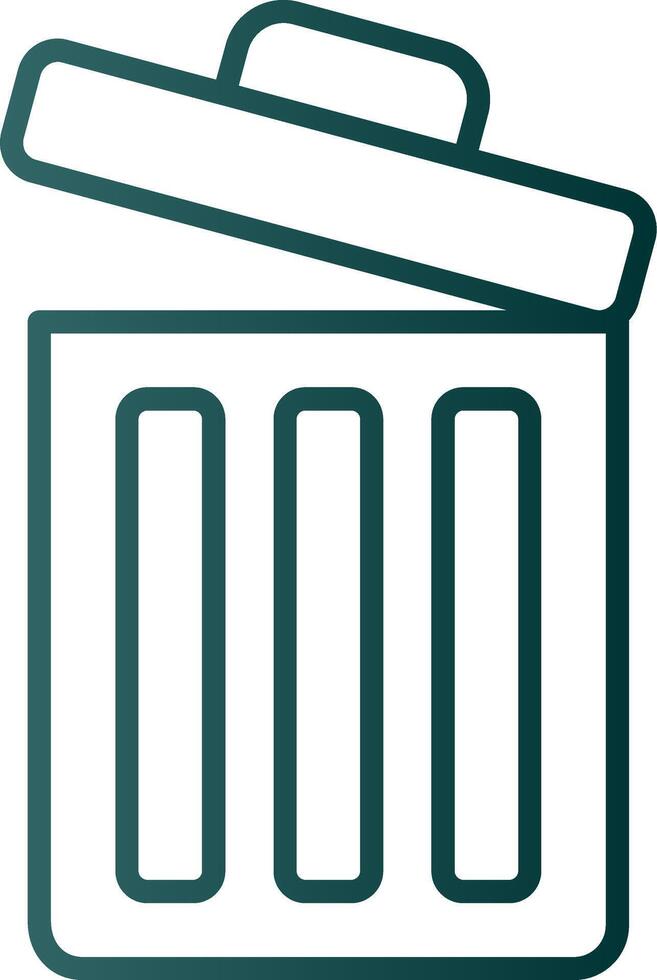 Trash Line Gradient Icon vector