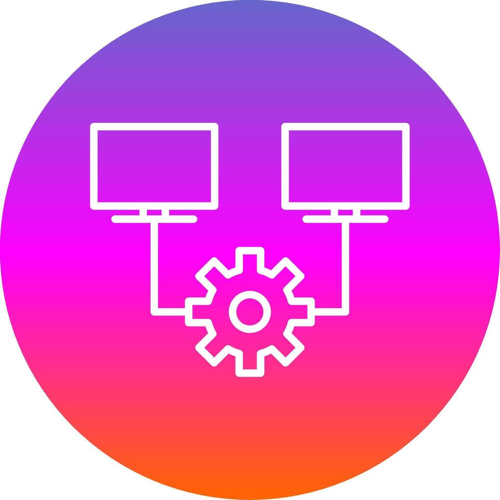 Multitask Line Gradient Circle Icon vector