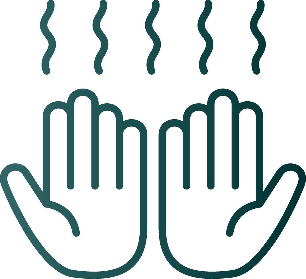 Hand Dryer Line Gradient Icon vector