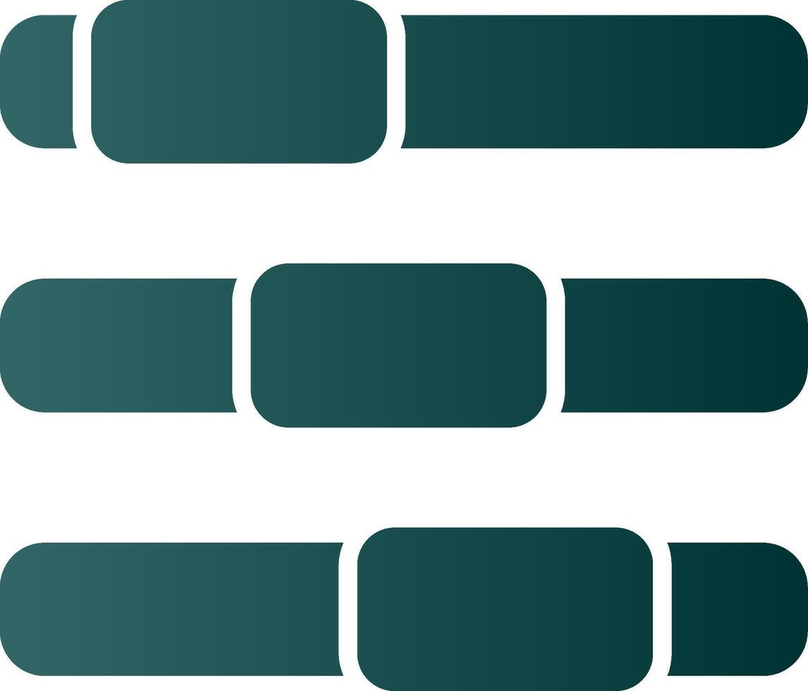 Progress Bar Glyph Gradient Icon vector