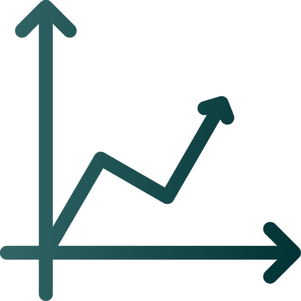 Chart Glyph Gradient Icon vector